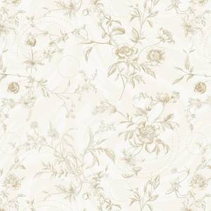 lot 471518 image: Ismoon Peel and Stick Wallpaper Floral Vintage Stick on Wall Paper Beige French Textured Contact Paper for Cabinet Removable Self Adhesive Wallpaper Vinyl Roll Shelf Deco, 17.3x78.7in