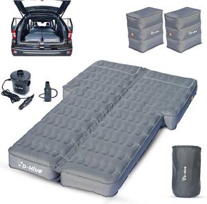 lot 471541 image: Retails for $140 D-Hive Unbeatable Durability SUV Air Mattress for Car Camping, Durable Extra Thick 300D Oxford Fabric, Quick Easy Set-Up wElectric Pump, Bed Mattress, Mattress for SUV, Car Air Mattress