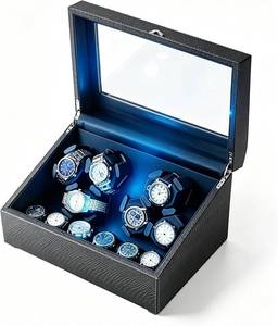 lot 471542 image: J&T Technology Watch Winder  Watch Storage Box with Japanese Quiet Motor  Soft LED Display Lighting,Anti Magnetic Movement Protection,4 Modes for Every Movement,Smart Lid Sensor for Safe Operation