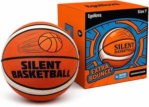 lot 471548 image: Size 7 Silent Basketball with Fabric Cover   Non-Slip PU Foam Ball, High Bounce & Real Feel, Quiet Indoor Training & Dribbling, for Adults & Kids