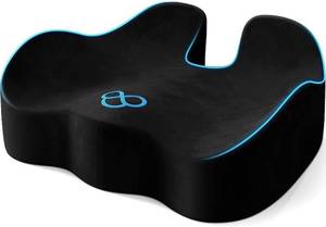 lot 471567 image: Seat Cushion, Non-Slip Memory Foam Chair Cushion for Taibone, BlackLarge  Chair Pillow with Handles for Car Office Chair, TailboneSciatica Easing& Post-Surgery Recovery Chair Cushion