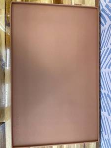 lot 9187331 image: AMZNOVA Dog Food Mat Matguard Dog Bowl Mat, Placemat Food Tray with Lip & Raised Edges for Floor, Waterproof & Silicone for Pet Cat 19 x12  Light Brown