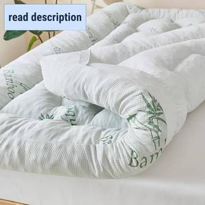 lot 171424 image: Retails for $130 5 Inch Bamboo Mattress Topper Full Size,Cooling Mattress Pad Cover  Viscose Made from Bamboo,Extra Thick Pillow Top,2000 GSM Memory Foam Filling, Pain Relief, For Hot Sleepers