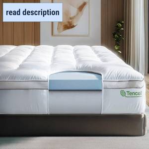 lot 471553 image: Retails for $210 ViscoSoft 4 Inch Pillow Top Memory Foam Mattress Topper Queen - Cooling Hybrid Lux Dual Layer Mattress Pad - CertiPur-US Certified
