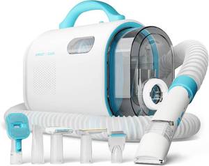 lot 421570 image: Retails for $200 Uproot Clean Pet Grooming Vacuum for Dogs & Cats 7-in-1, Quiet & Mess-Free
