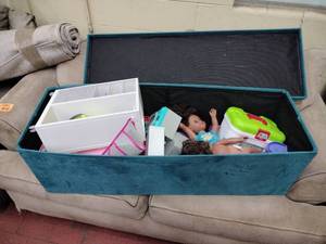 lot 63094 image: Storage Ottoman full of Childrens Toys
