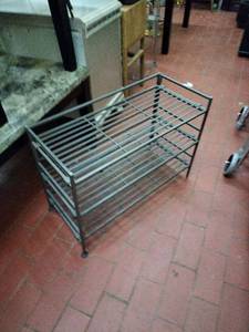 lot 63097 image: 3-tier stackable metal shoe rack