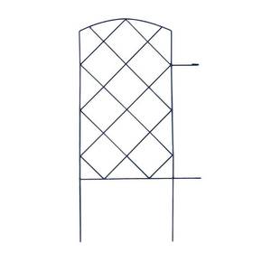 lot 63129 image: 28 in. H Large Lattice Metal Folding Garden Fence - 4 Panels