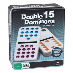 lot 63152 image: Double Fifteen Color Dot Dominoes