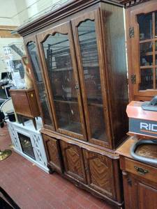 lot 63157 image: mahogany-finished china cabinet