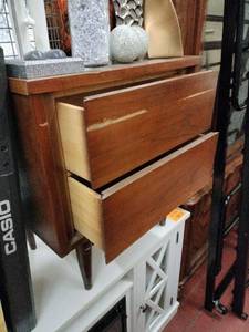 lot 63161 image: mid-century modern walnut nightstand
