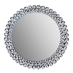 lot 63170 image: Gallery Solutions Round Silver Jeweled Wall Mirror  24