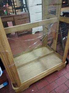 lot 63210 image: French Country style curio cabinet