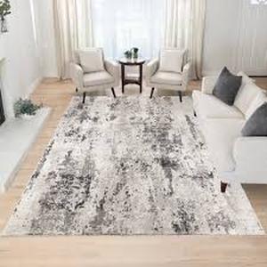 lot 63123 image: Karma Grey-Ivory Area Rug - 6ft 7 in.x 9ft 3 in.