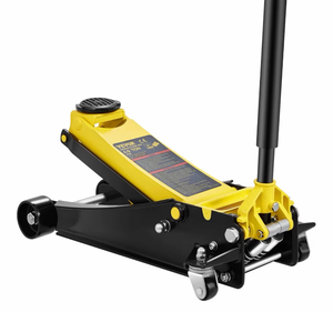 lot 16902 image: VEVOR 4 Ton Low Profile, Heavy-Duty Steel Racing Floor Jack with Dual Pistons Quick Lift Pump, Lifting Range 3.94-20.98 - Retail $215