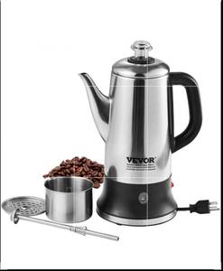 lot 16918 image: VEVOR 1.8L Electric Coffee Percolator 1000W 12 Cup - Retail $0