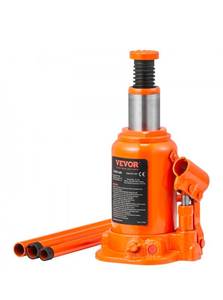lot 16926 image: VEVOR Hydraulic Bottle Jack, 12 Ton26455 LBS All Welded Bottle Jack, 7.5-14 inch Lifting Range, with 3-section Long Handle, for Pickup Truck, Truck, Car, RV, Auto Repair, Industrial Engineering - Retail $35