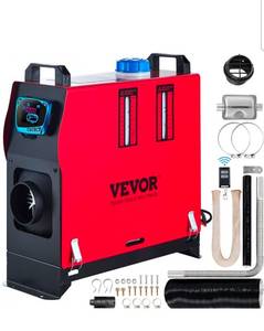 lot 16927 image: VEVOR 8KW Diesel Air Heater All in One 1 Air Outlet Diesel Heater 12V Remote Control Parking Heater Silencer with Blue LCD Switch for RV Trucks Bus and Trailer - Retail $99