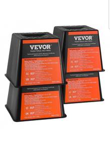 lot 17919 image: VEVOR Trailer Jack Block, 6000 lbs Capacity per RV Leveling Block, High-quality Polypropylene RV Camper Stabilizer Blocks, RV Travel Accessories Use for Any Tongue Jack, Post, Foot, 5th Wheels, 4-Pack - Retail $57