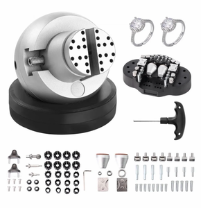 lot 17948 image: VEVOR Ball Vise, 5 Engraving Setting Tool, 360° Rotation Engraving Block Vise, 69 PCS Attachment Jewelry Engraving Block Tools Standard Block for Gemstone Inlay and Small-Scale Engraving - Retail $145