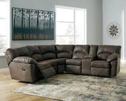 lot 59927 image: Signature Design by Ashley� Tambo 2-Piece Pewter L-Shape Reclining Sectional Sofa - Retail- $2499.99
