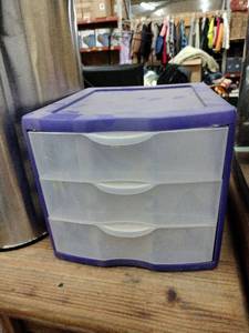 lot 60975 image: Sterilite 3-Drawer Storage Unit