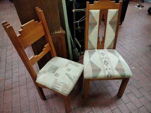 lot 60980 image: Set of 2 Southwest Style Dining Chairs