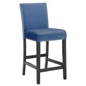 lot 60972 image: New Classic Furniture Celeste Blue Upholstered Counter Stool - 2 Pk