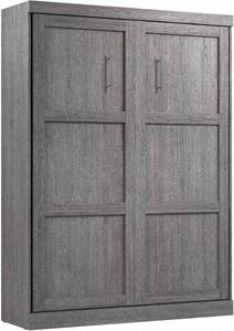 lot 121486 image: Retails for $1600 GRAY Bestar Pur 65W Queen Murphy Wall Bed CabinetEnclosure Only