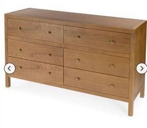 lot 17855 image: Butler Specialty Company Celine 6-Drawer Dresser in Light Natural - Retail $1653