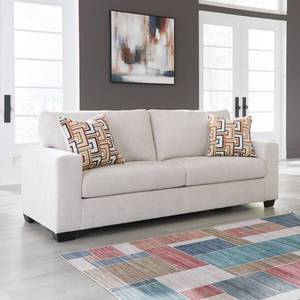 lot 17856 image: Aviemore 85 in. Light Gray Solid Polyester Queen Size Sofa Bed - Retail $1,117