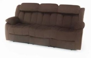 lot 17861 image: Oxier 84 W Manual Reclining Microsuede Sofa - Retail $649