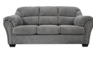 lot 17884 image: Allmaxx Pewter Sofa - Retail $700