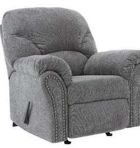 lot 17894 image: Allmax Rocker Recliner, Pewter- Retail $780