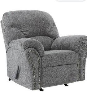 lot 17895 image: Allmax Rocker Recliner, Pewter- Retail $780