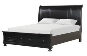 lot 17898 image: Glory Furniture Meade G8925A-KB King Bed Black - Retail $1,585