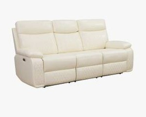 lot 17901 image: Victoria White Vegan Leather Sofa - Retail $1229