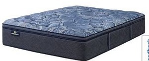 Serta Perfect Sleeper Cobalt Calm 15.25" Plush Pillow Top, Full - Retail: $3,450