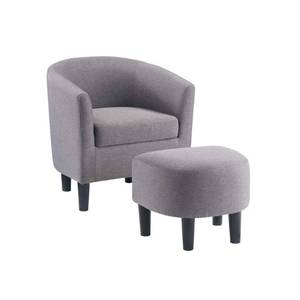 Convenience Concepts Take a Seat Churchill Accent Chair with Cement Gray Fabric