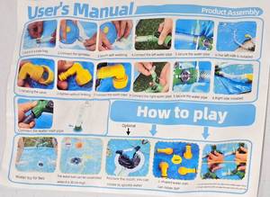 lot 712 image: Outdoor Splash Pad Water Play Mat with Sprinkler