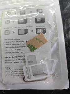 lot 742 image: (3) SIM Card Adapter Kit Nano Micro Standard with Eject Needle