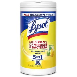 lot 753 image: Lysol Lemon and Lime Blossom Disinfecting Wipes - 80ct