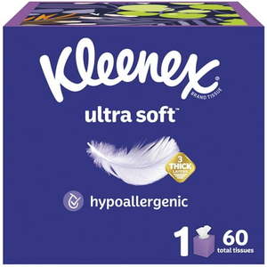 lot 756 image: Kleenex Ultra Soft Facial Tissues  2 Cube Box  60 Tissues per Box  3-Ply