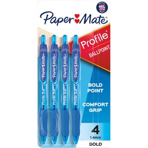 lot 762 image: Paper Mate Profile Retractable Ballpoint Pen Bold Point 1.4 mm Blue