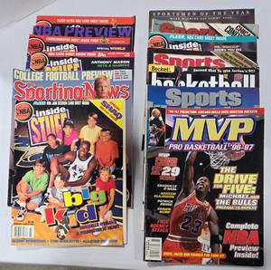 lot 774 image: Vintage Sports Magazines-Shaq, Jordan, Bird