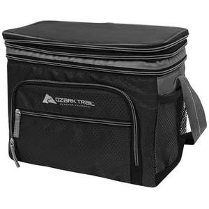 lot 777 image: Ozark Trail 12-Can Cooler with Top Zippered Storage, Front Pockets & Side Holders, Pre-owned Looks almost New