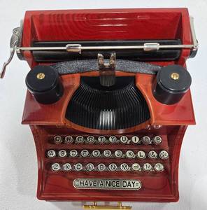lot 780 image: Retro Nostalgic Musical Typewriter - Have a Nice Day Typewriter Music Box.  Music plays when jewelry drawer is opened.