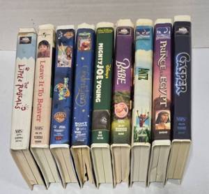 lot 787 image: VHS Tape Lot 9 Films Including Casper Prince of Egypt Antz Space Jam