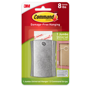 lot 846 image: Command Universal Frame Hangers  Holds 8 lbs  Metal  Damage-Free Hanging  1 Hanger and 4 Pairs of Strips