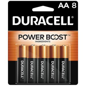 lot 851 image: Duracell Coppertop AA Batteries - 8pk Alkaline Battery Household, 1.5 Volt, Non-Rechargeable